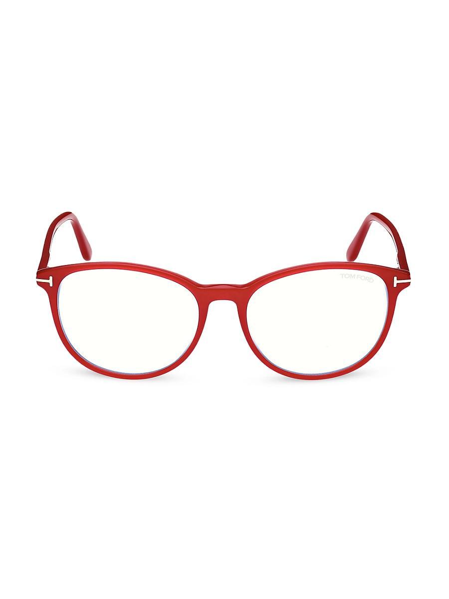 Womens 53MM Pantos Blue Block Glasses Product Image