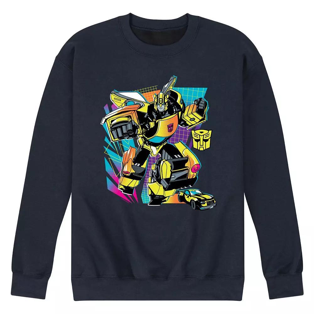 Mens Transformers Bumblebee Fleece Sweatshirt Grey Gray Product Image