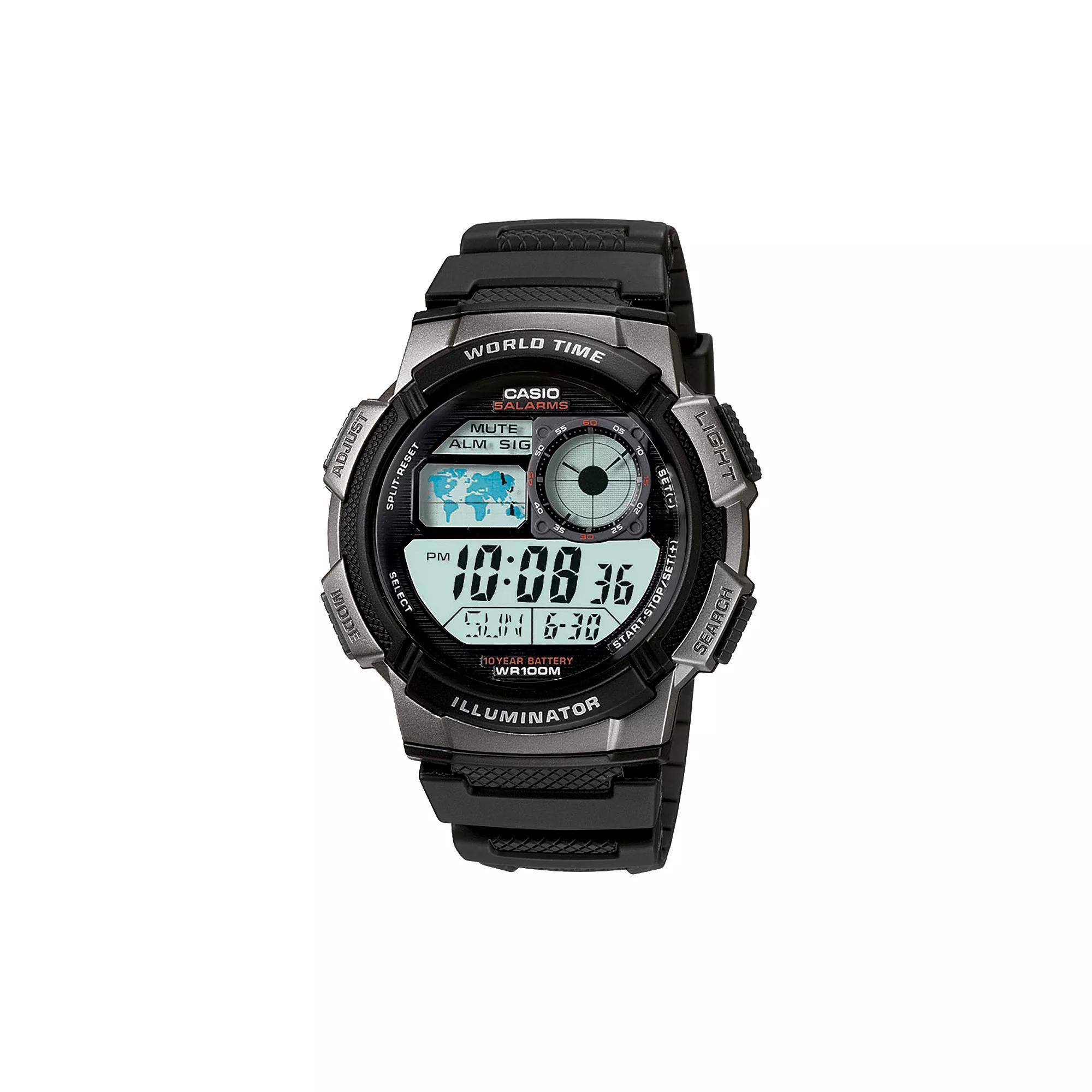 Casio Men's Illuminator Digital Chronograph Watch - AE1000W-1BV, Grey Product Image