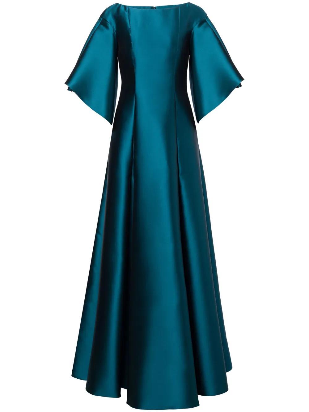 satin flared maxi dress Product Image