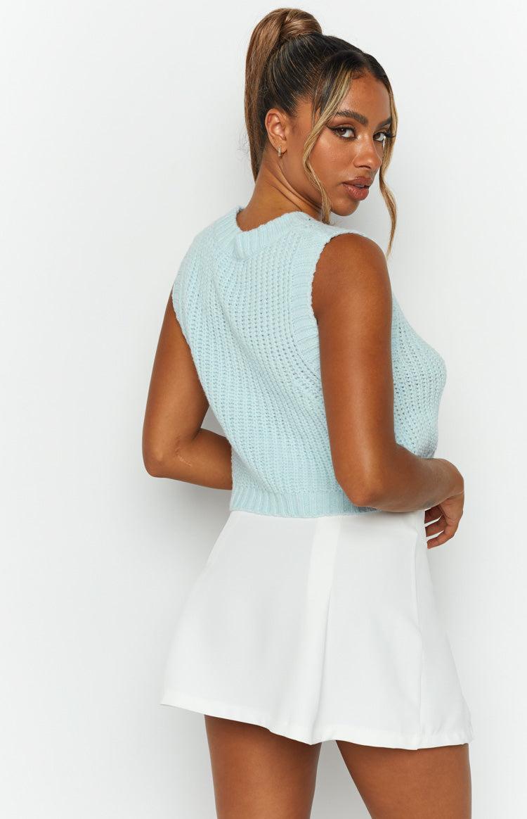 Snoh Pale Blue Knit Tank Product Image