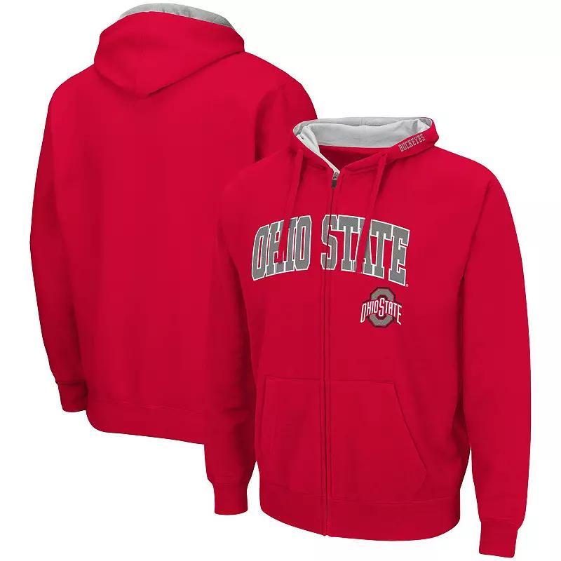 Men's Colosseum Maroon Minnesota Golden Gophers Arch & Logo 3.0 Full-Zip Hoodie, Size: XL, Red Product Image