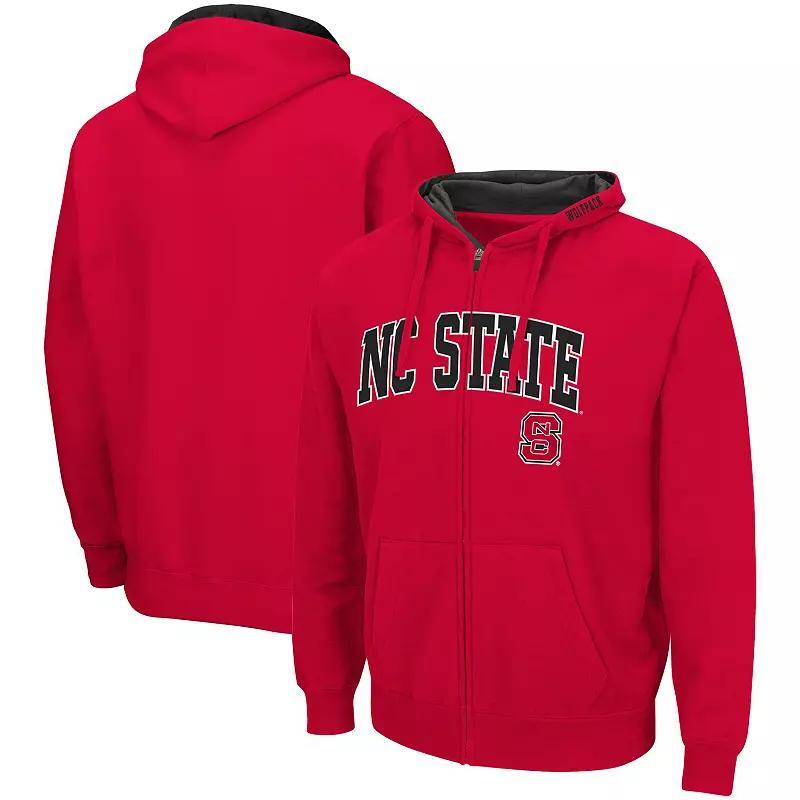 Men's Colosseum Heathered Gray Minnesota Golden Gophers Arch & Logo 3.0 Full-Zip Hoodie, Size: Large, Grey Product Image