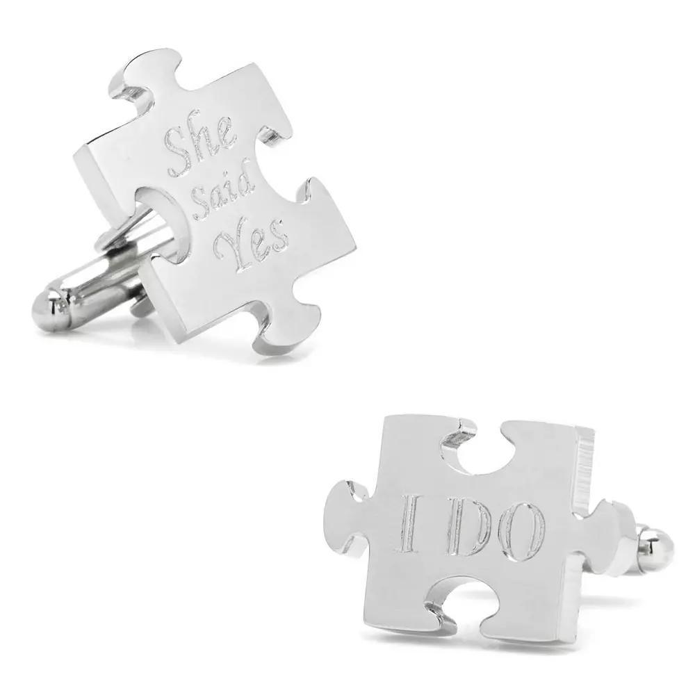Wedding Puzzle Piece Cufflinks Product Image