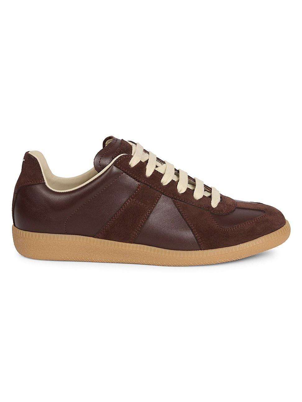 Mens Drill Fabric and Suede Sneakers Product Image