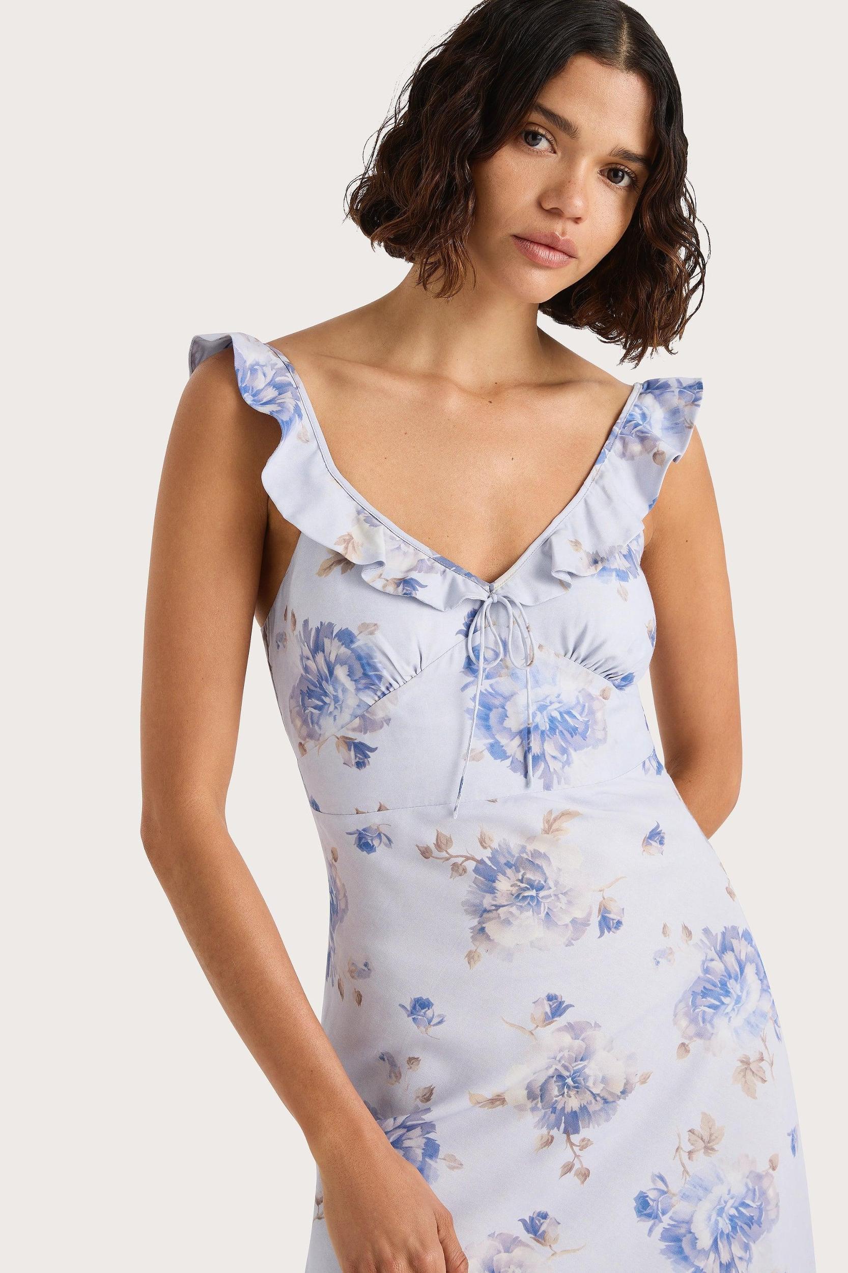 Yvonne Midi Dress Leona Floral Lilac Product Image
