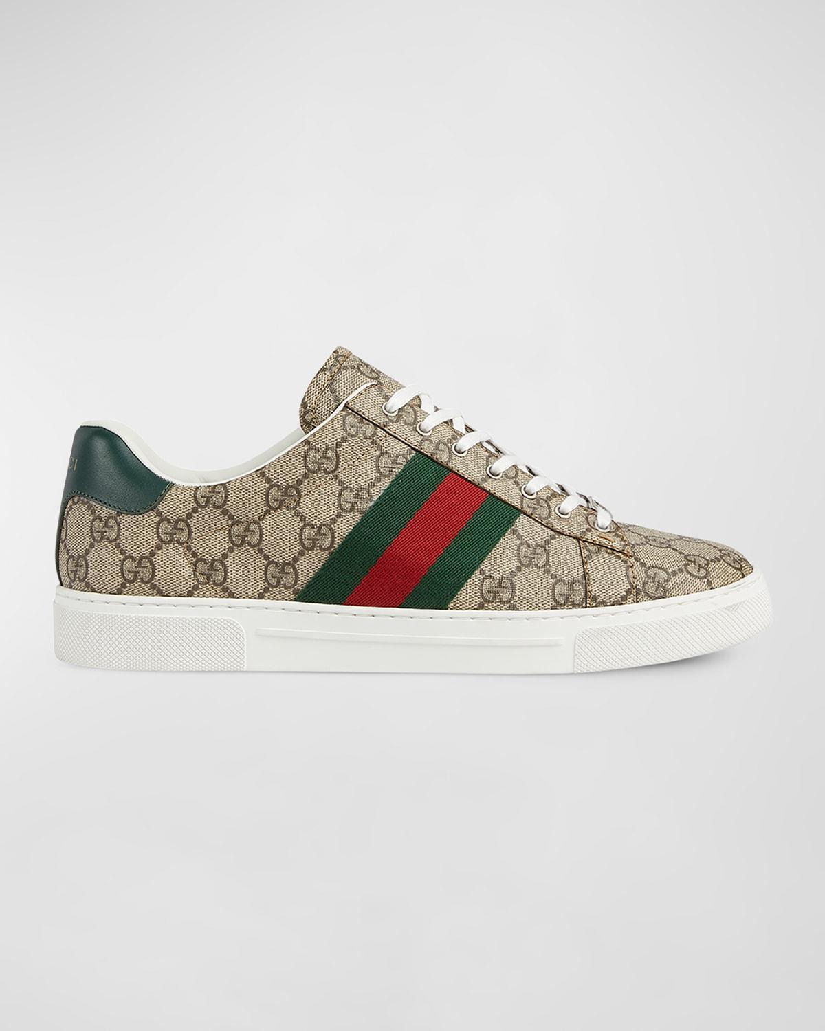 Mens Gucci Ace Low-Top Sneakers with Web Product Image