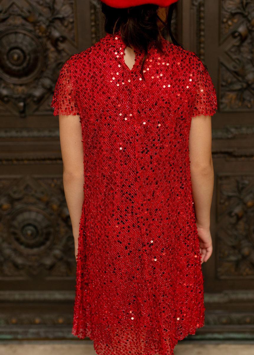 Ansel Dress in Red Girls Product Image