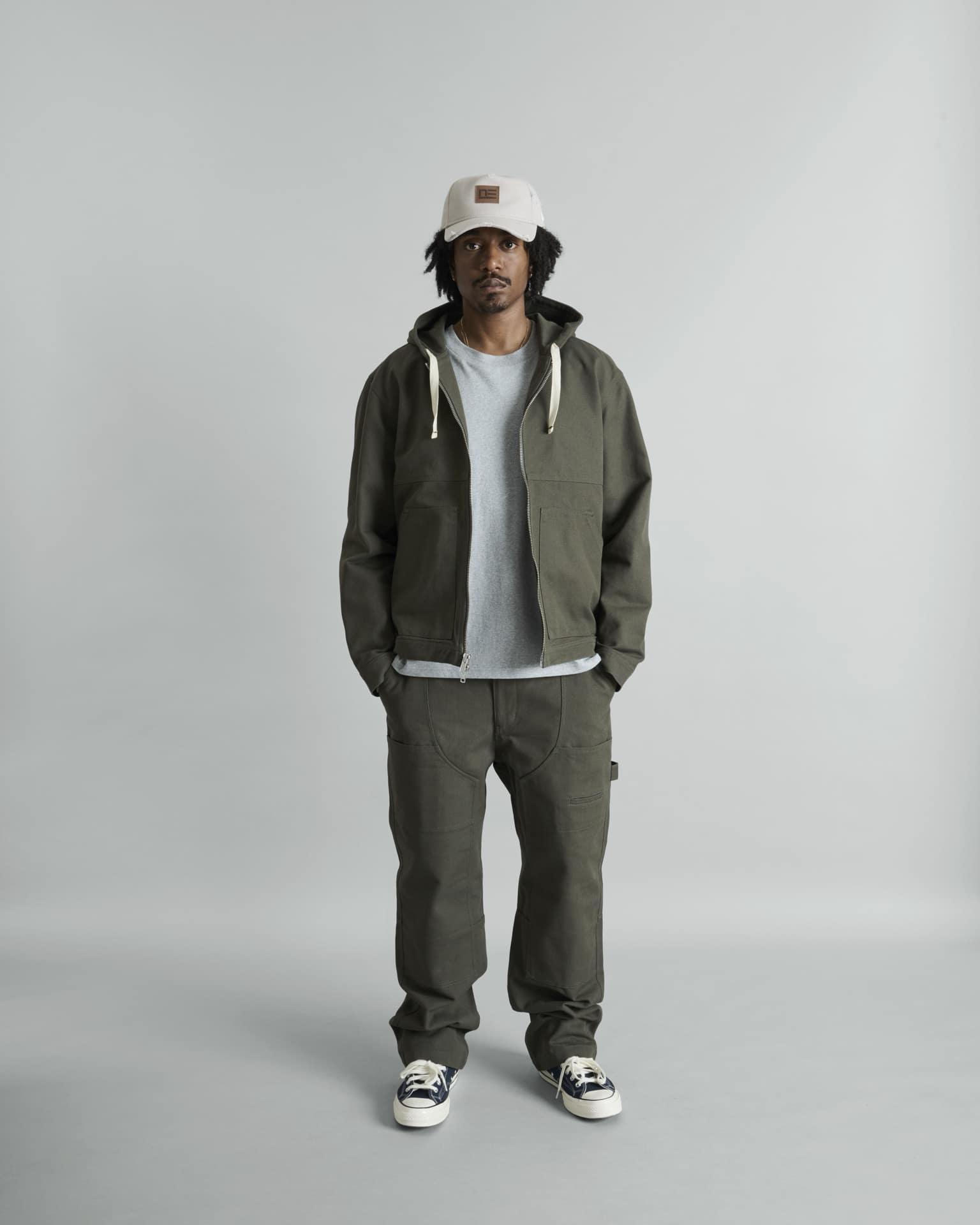 Brand New Era Forge Dusty Charcoal Hooded Work Jacket Male Product Image