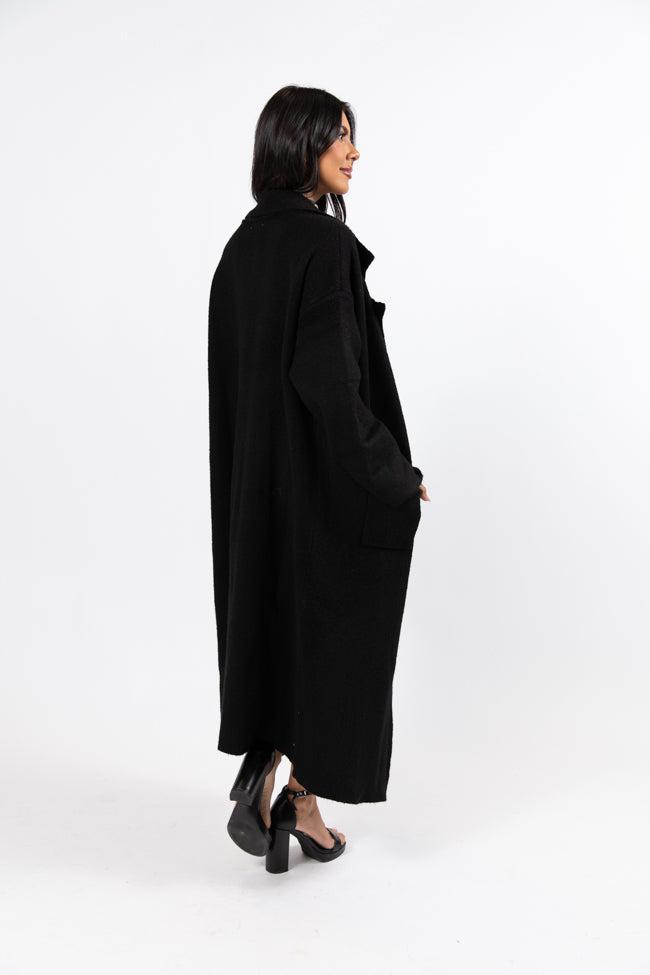 Greta Black Sweater Coat Product Image
