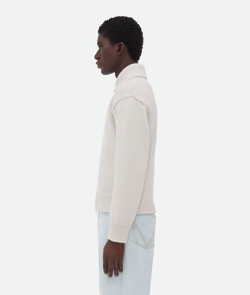 Men's Compact Wool Cardigan  in Dove melange Product Image