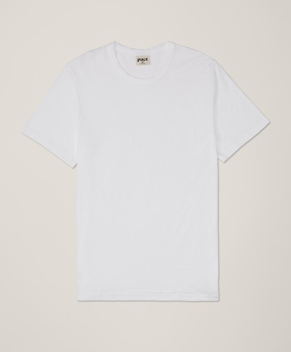 Men's White Featherweight Slub Crew Tee M Product Image
