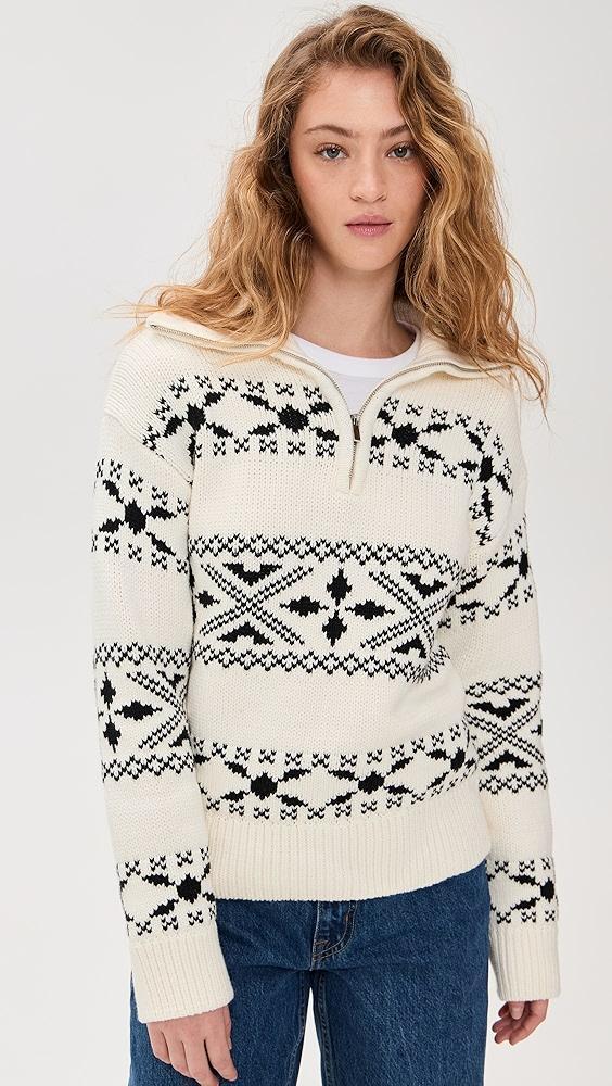 English Factory Motif Zip Up Sweater | Shopbop Product Image