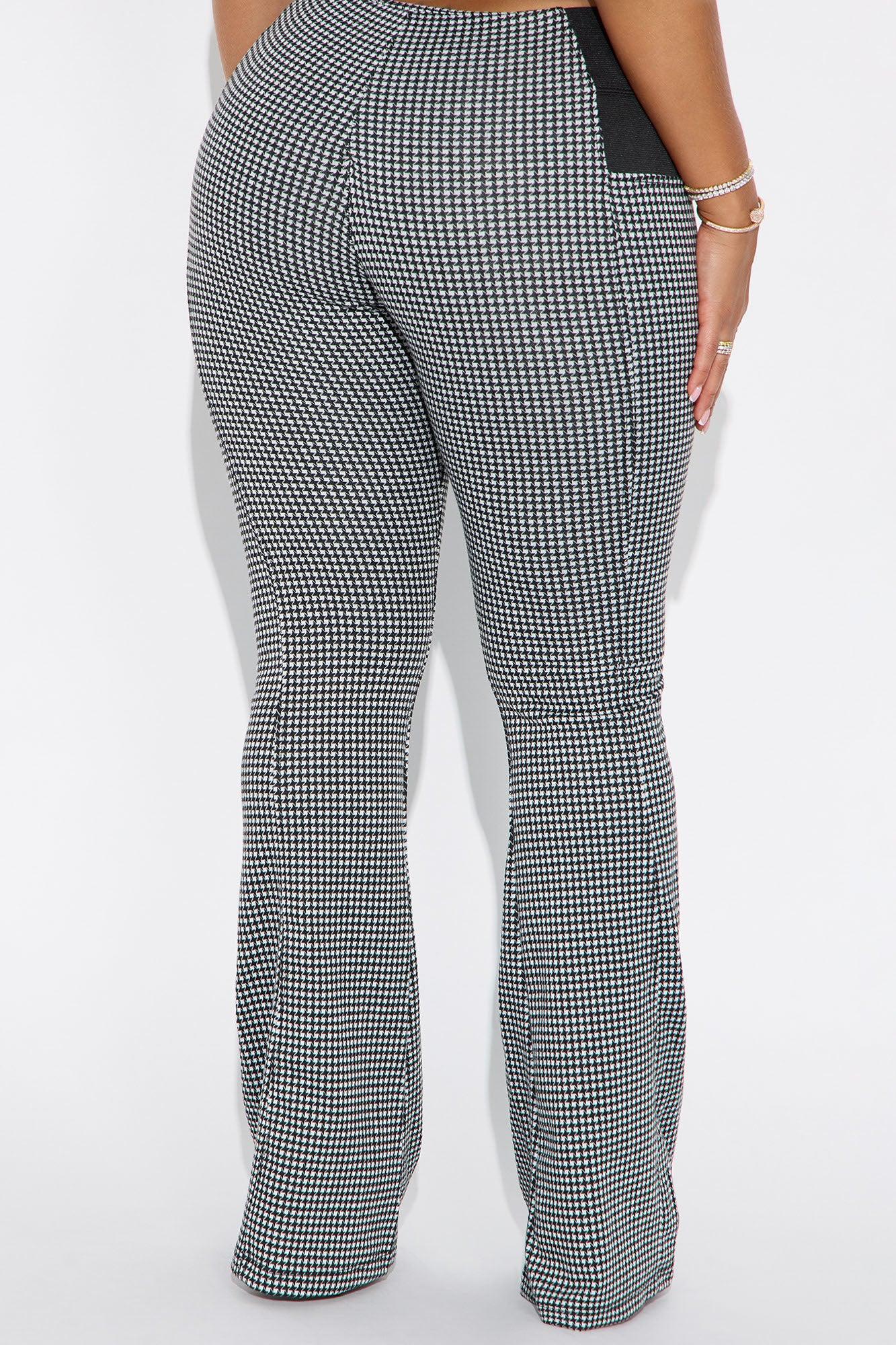Kendall Houndstooth Flare Pant 33″ - Black/White Product Image
