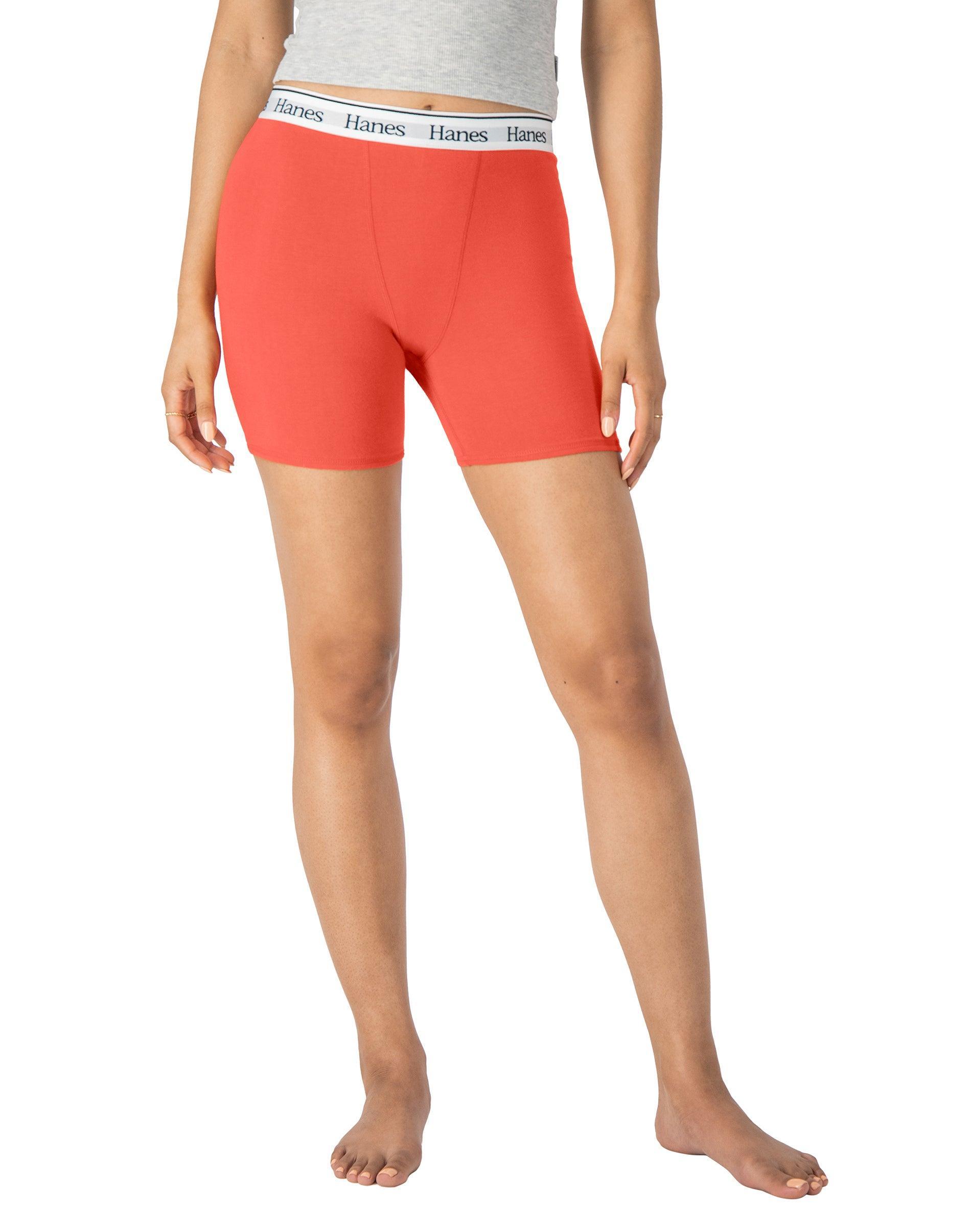 Hanes Originals Comfywear Womens Boxer Shorts White XL Product Image