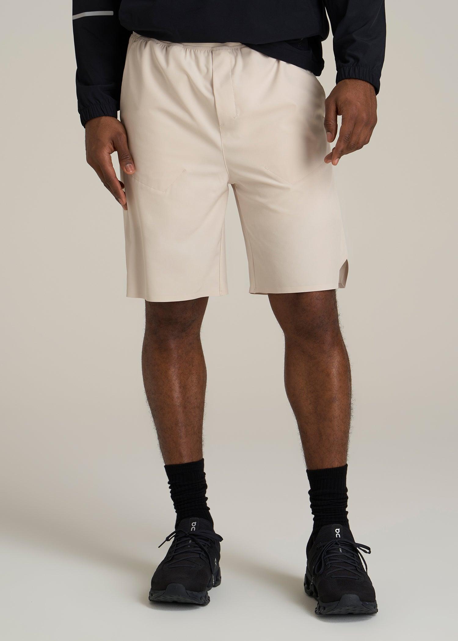 2-in-1 Featherweight Running Short for Tall Men in Light Stone Product Image