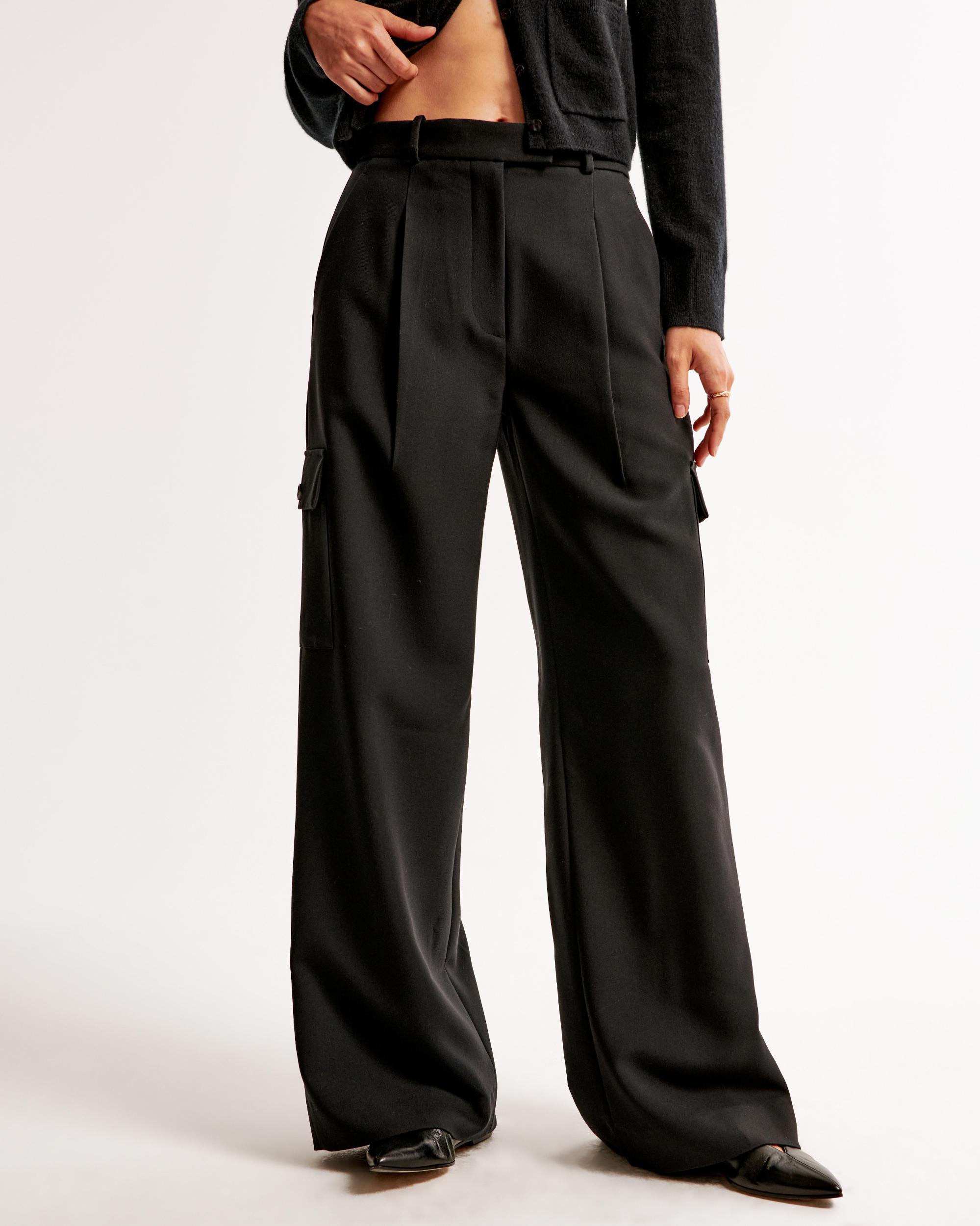 A&F Harper Tailored Ultra Wide Leg Cargo Pant Product Image