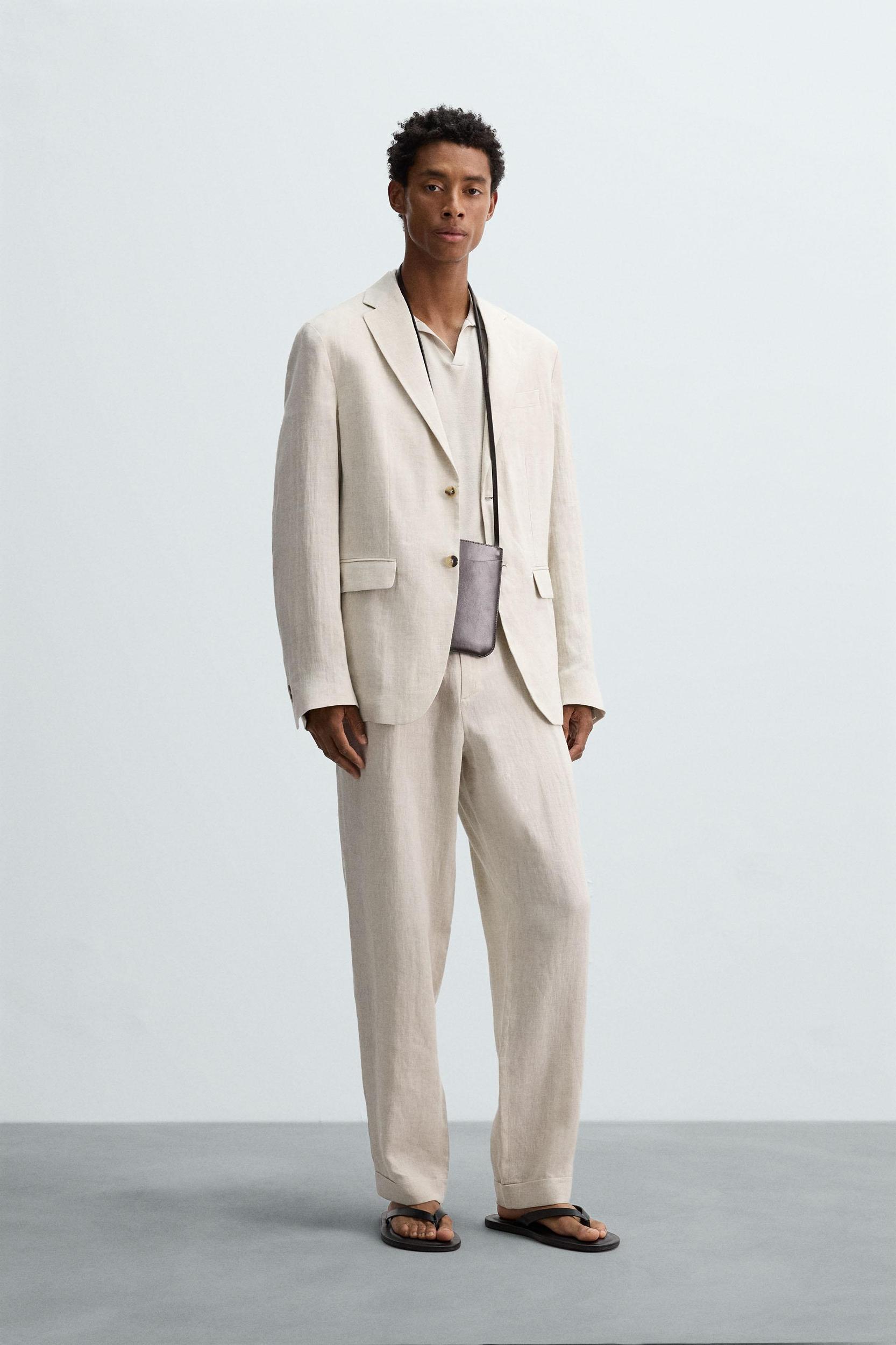 100% LINEN SUIT PANTS Product Image