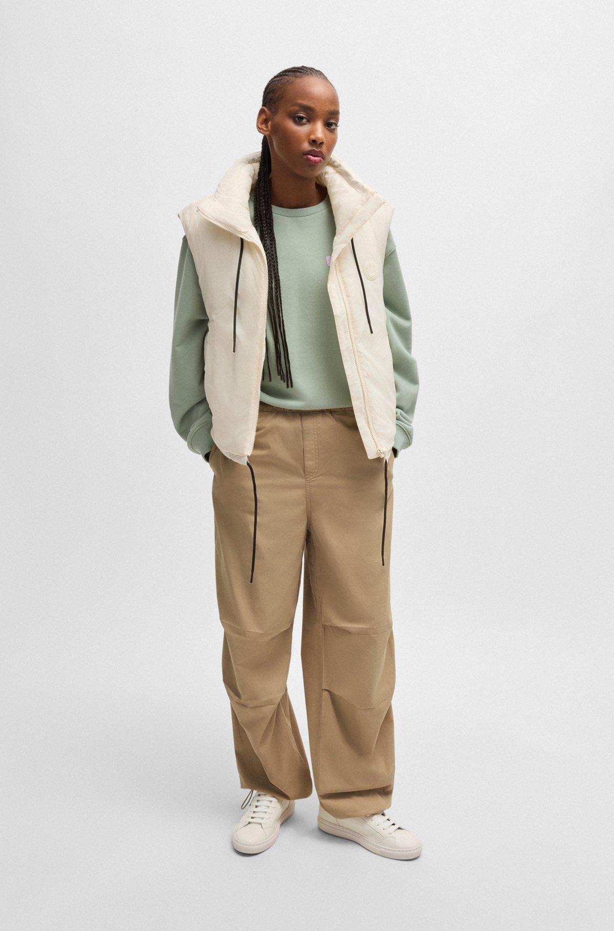 Baggy-fit parachute trousers in cotton canvas Product Image