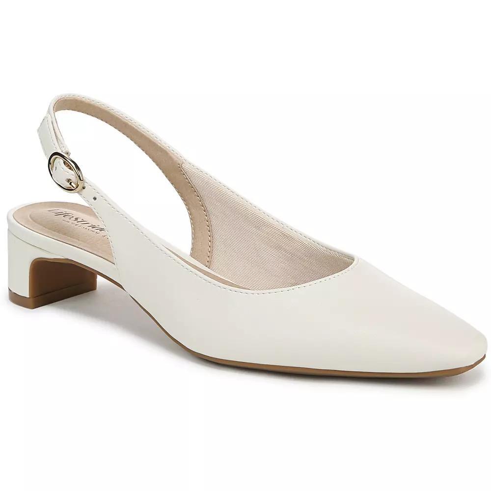 LifeStride Lorena Women's Slingback Dress Shoes, Size: 8, Bright White Product Image