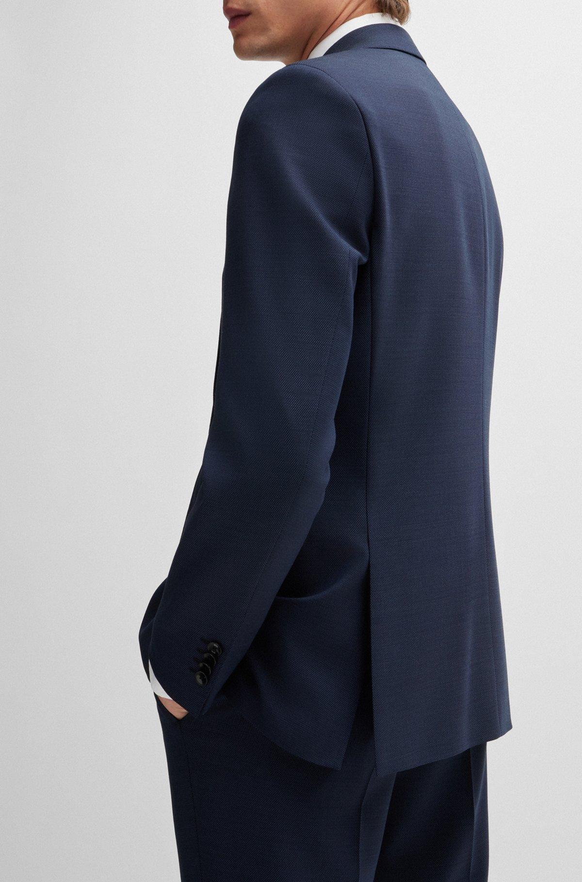Regular-fit suit in micro-patterned stretch fabric Product Image