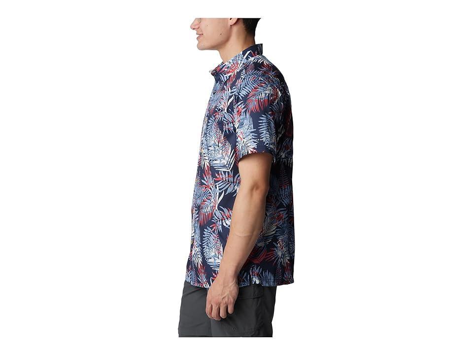 Columbia Super Slack Tide Camp Shirt (Collegiate Navy Tunatropic Print) Men's Short Sleeve Button Up Product Image