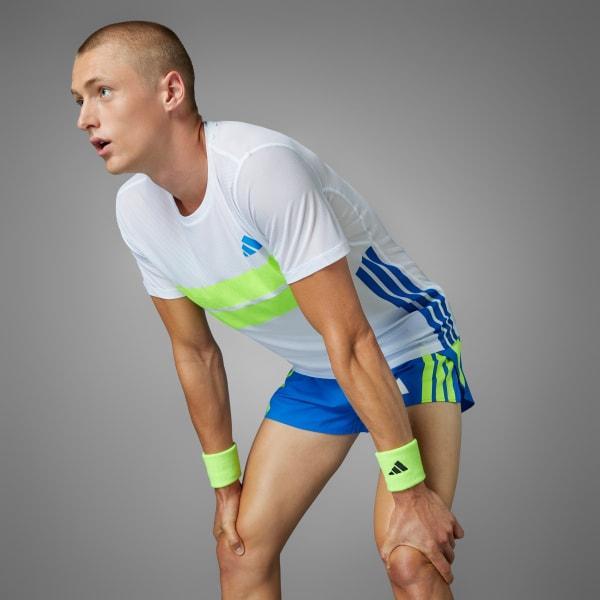 adidas Adizero Retro Running Tee White 2XL Mens Product Image