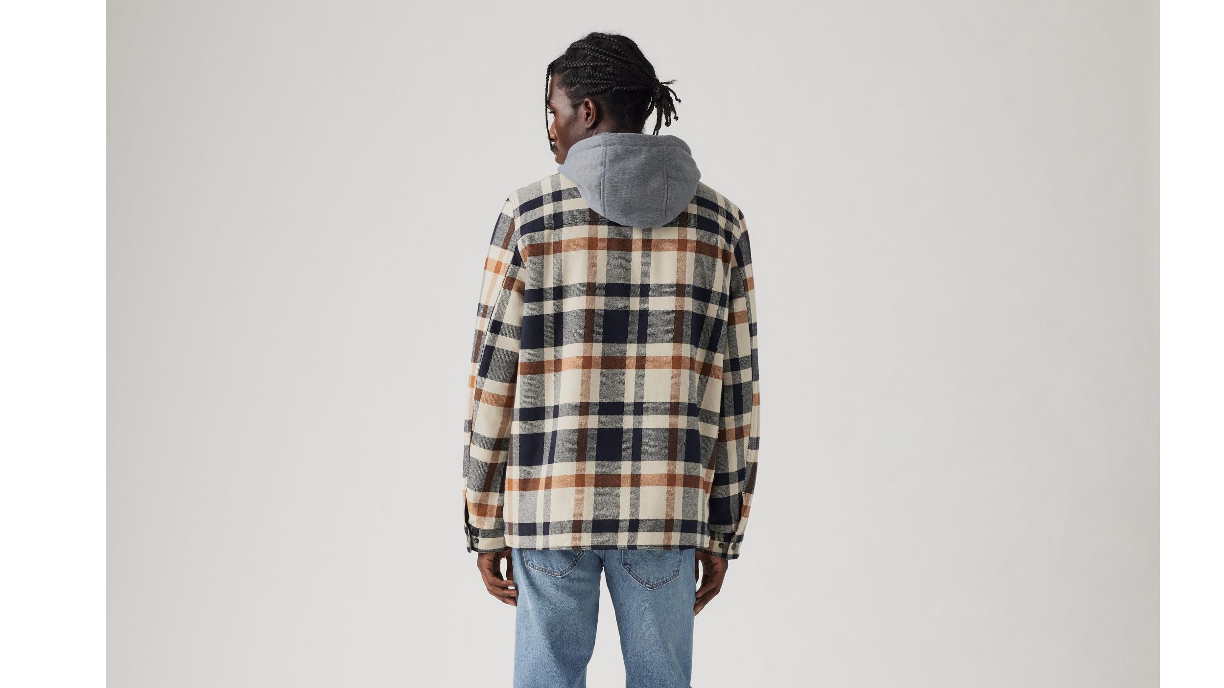 Cotton Plaid Sherpa Lined Shacket Product Image