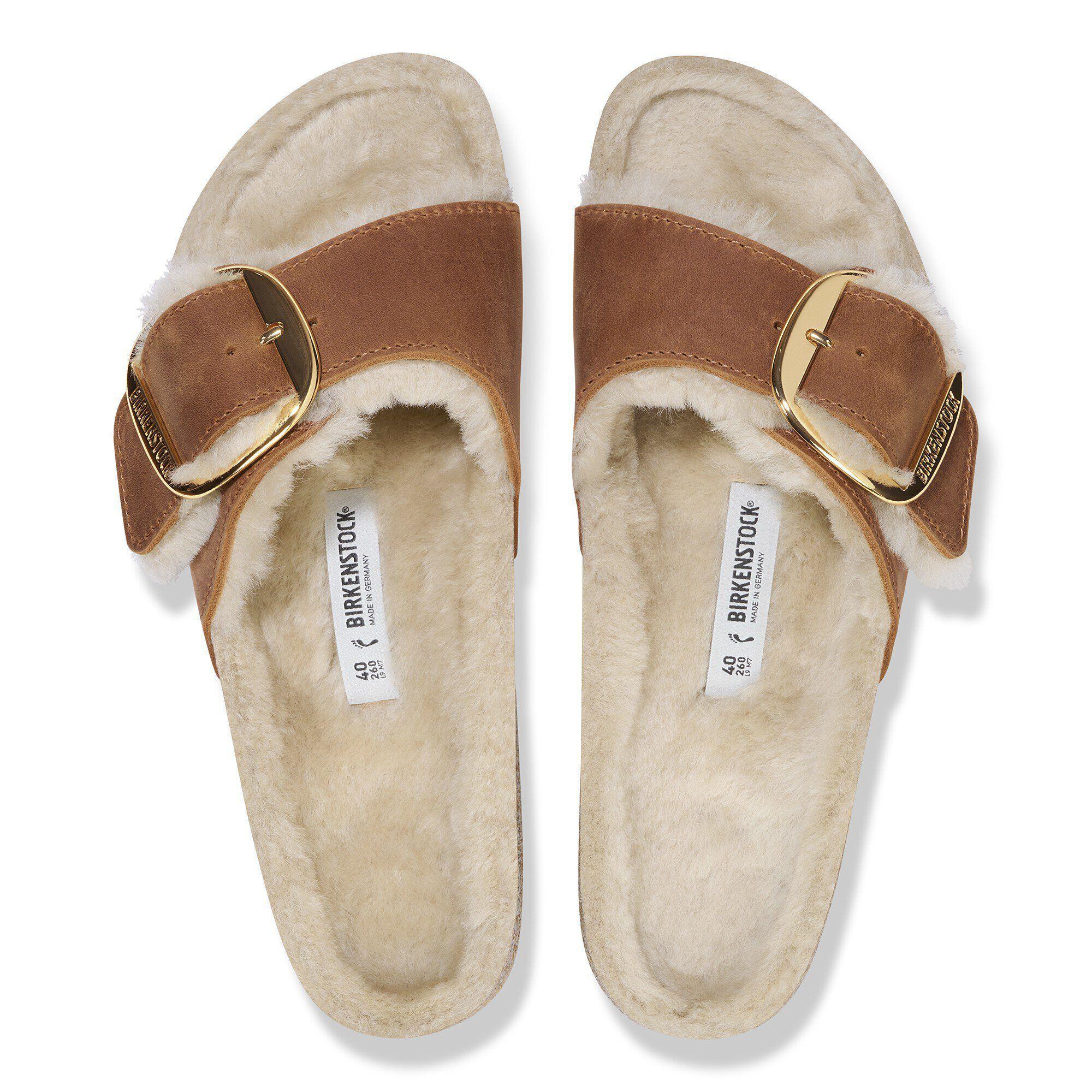 Madrid Big Buckle Shearling Natural Leather Oiled Product Image