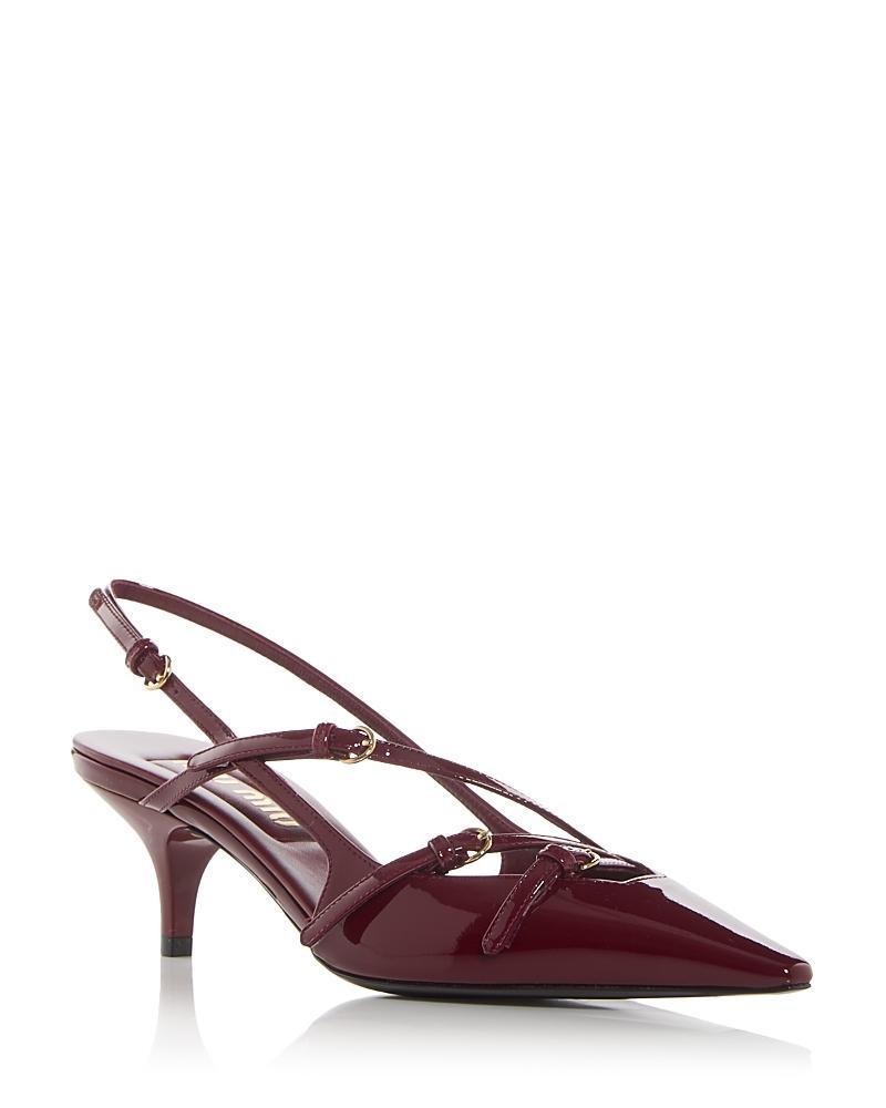 Patent Buckle-Trio Slingback Pumps Product Image