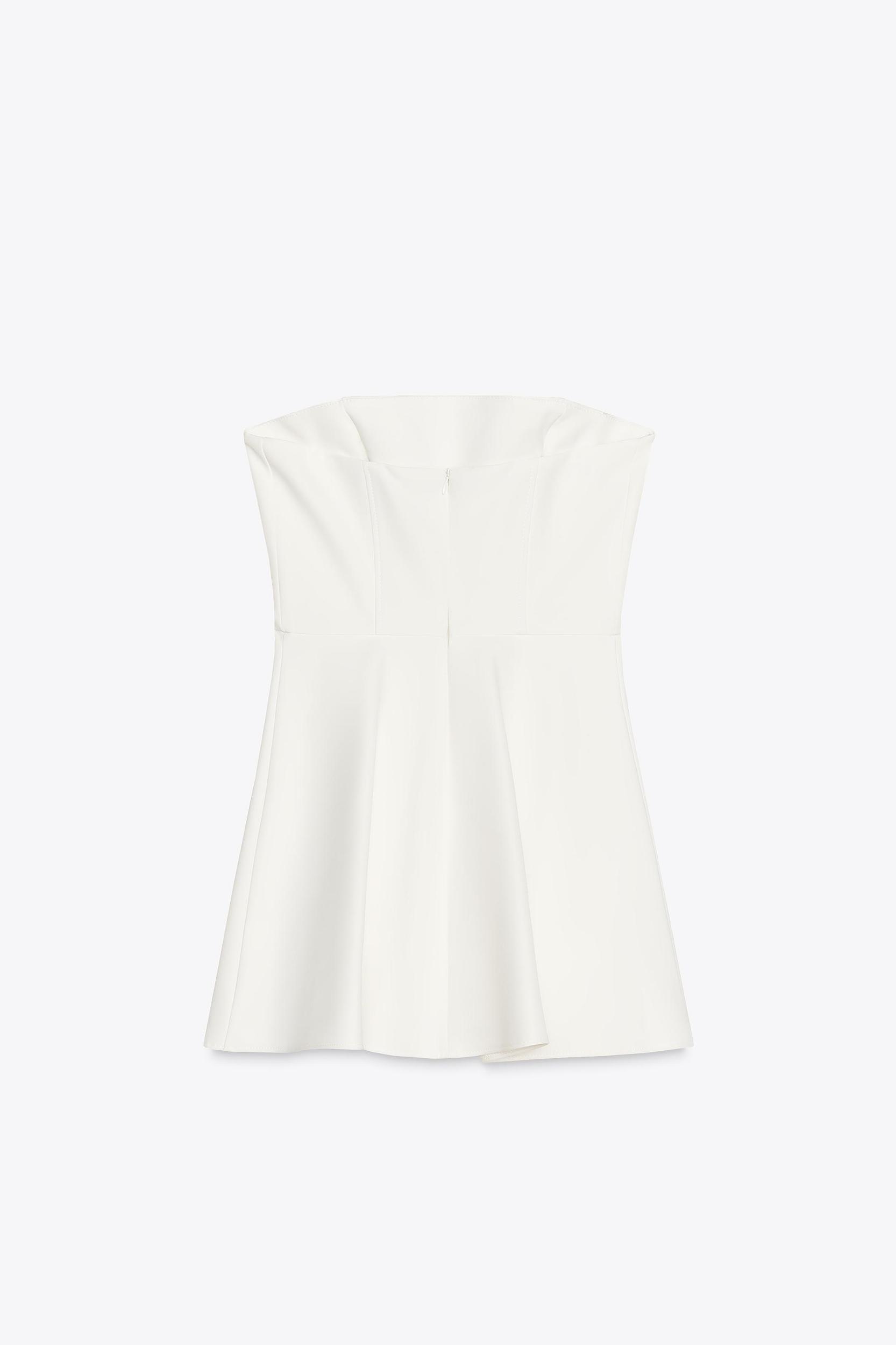 STRAPLESS SHORT DRESS Product Image