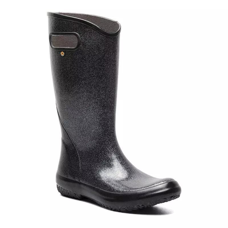 Bogs Women's Glitter Ankle Rain Boots, Size: 11, Black Product Image