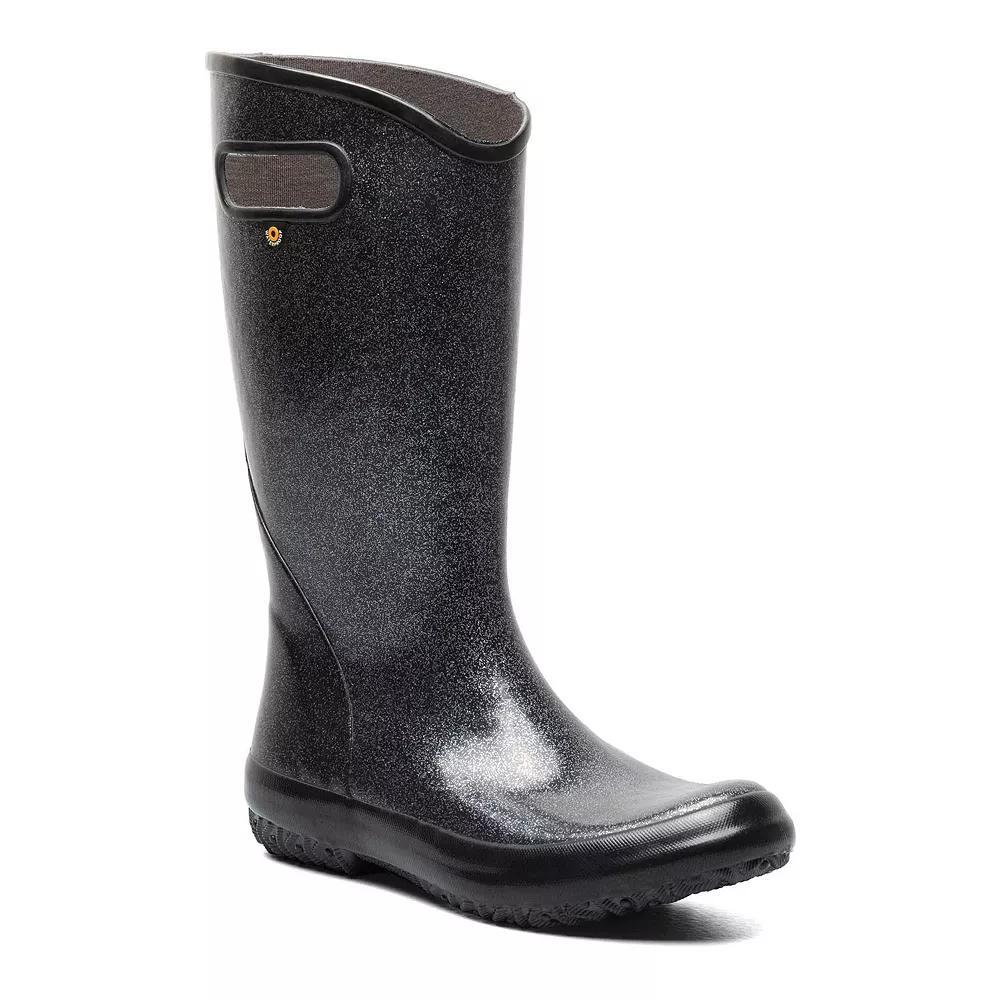 Bogs Women's Glitter Ankle Rain Boots, Size: 11, Black Product Image