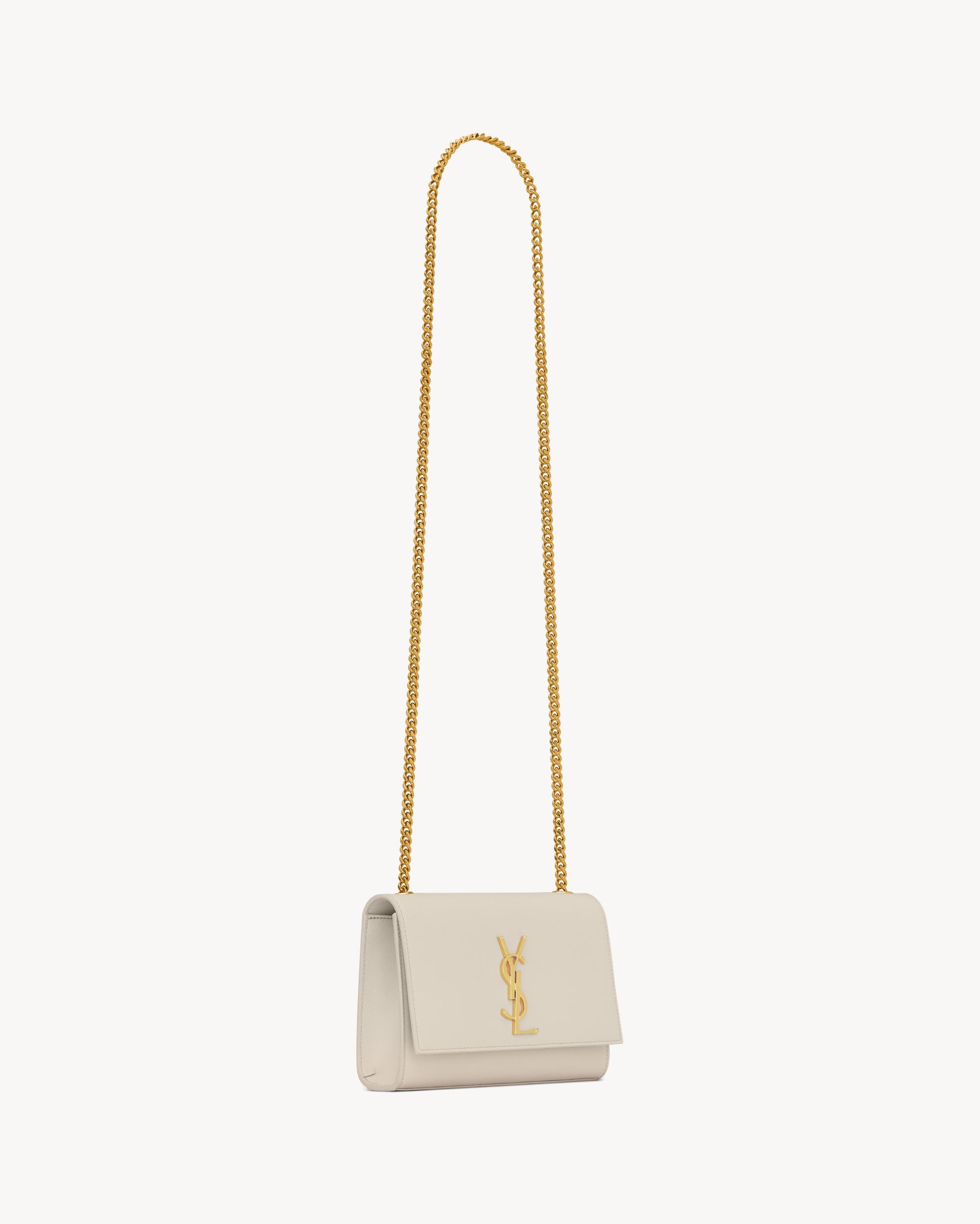 UPTOWN CHAIN WALLET IN GRAIN DE POUDRE EMBOSSED LEATHER Product Image