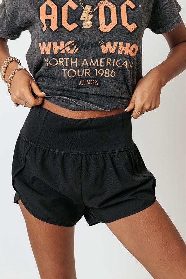 Finish Line High Waist Shorts In Black Product Image
