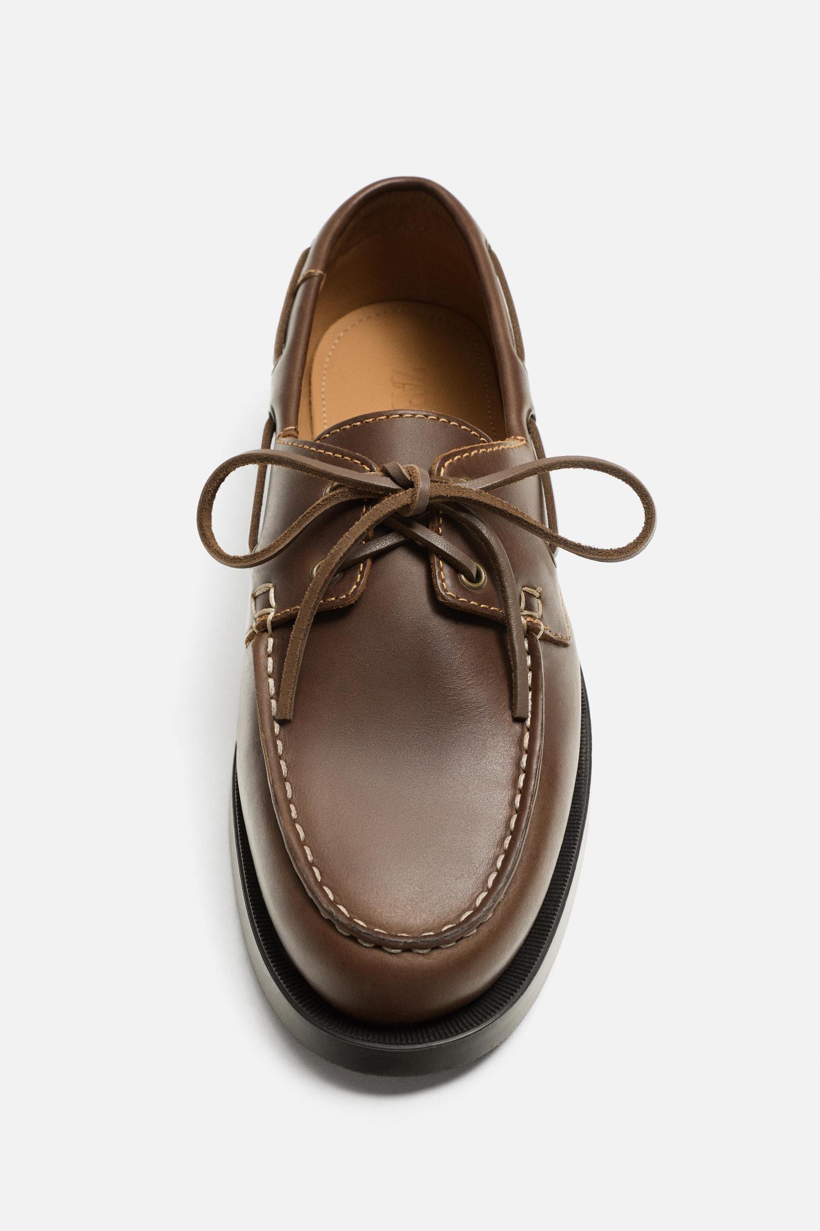 LEATHER BOAT SHOES Product Image