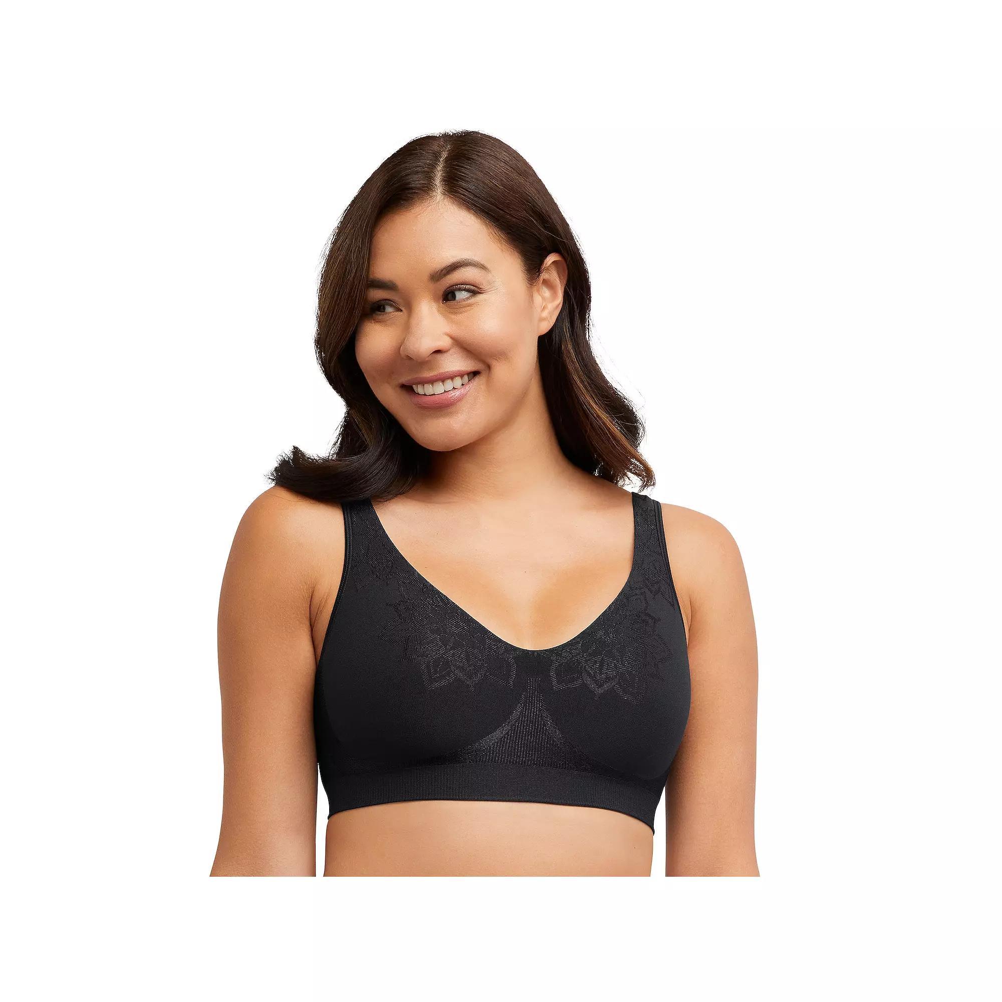 Bali Comfort Revolution ComfortFlex Fit Full-Coverage Wireless Bra DF3484, Women's, Size: Large, Crystal Grey Aztec Product Image