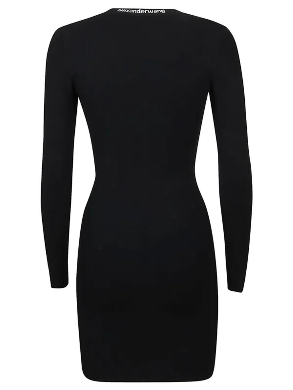 ALEXANDER WANG T T By Alexander Wang Logo Dress In Black Product Image