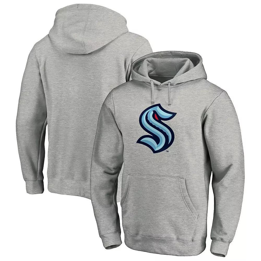 Men's Fanatics Branded Heathered Gray Seattle Kraken Big & Tall Primary Logo Pullover Hoodie, Size: 3XLT, Krk Grey Product Image
