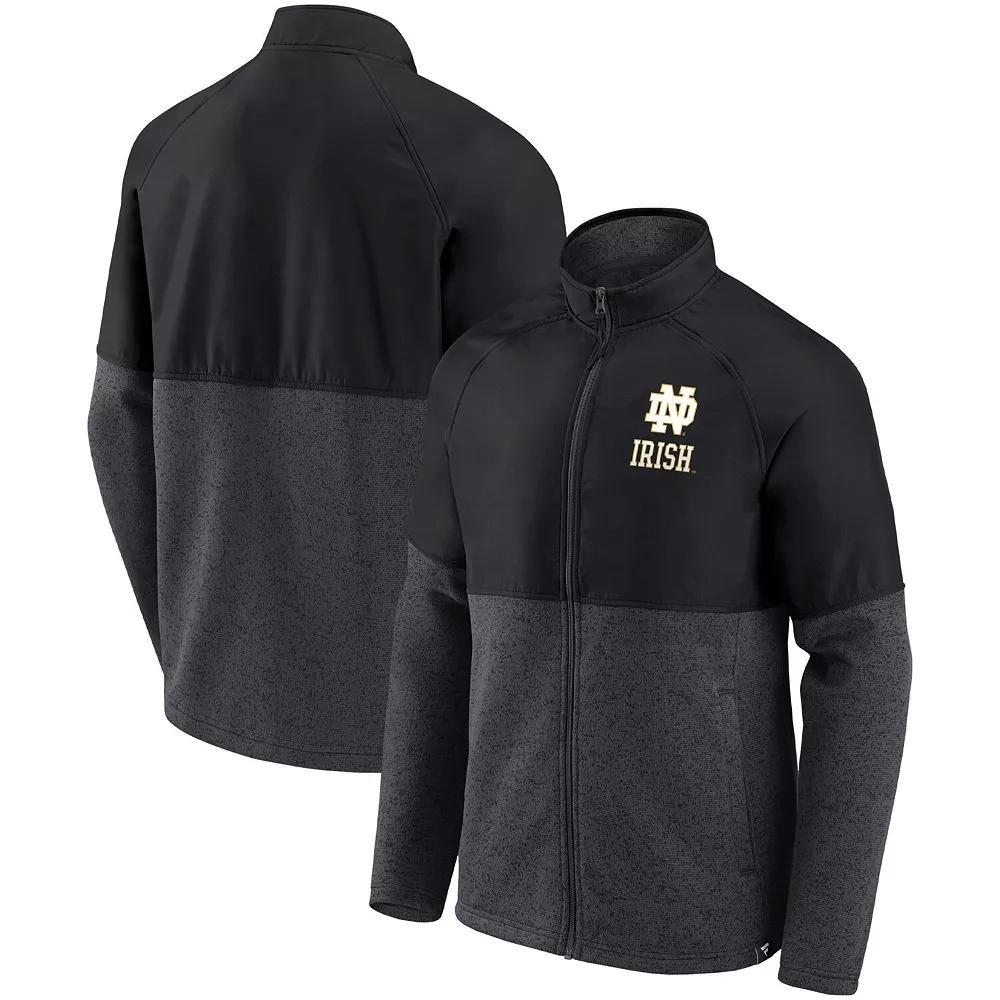 Men's Fanatics Branded Black/Heathered Charcoal Texas A&M Aggies Durable Raglan Full-Zip Jacket, Size: XL Product Image
