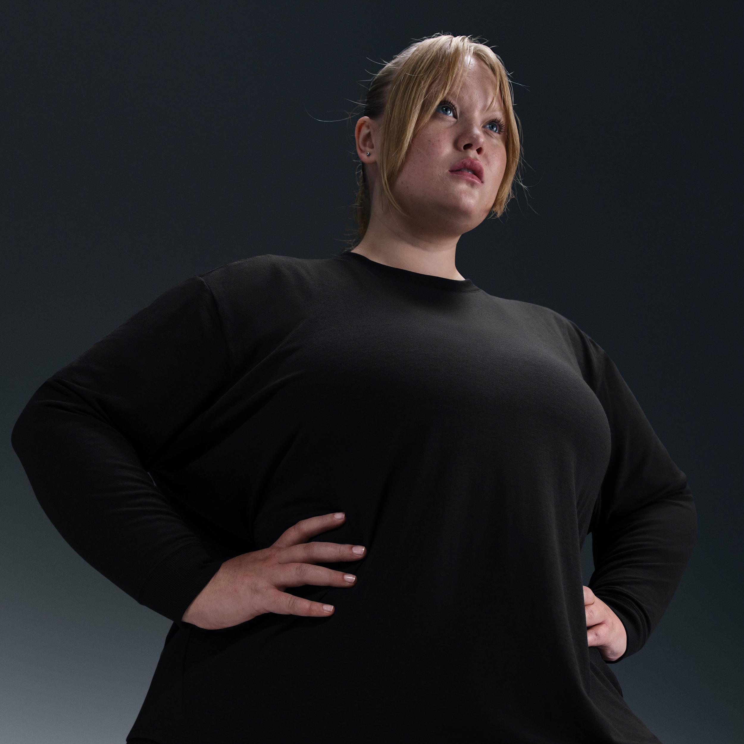 Nike Women's One Relaxed Dri-FIT Long-Sleeve Top (Plus Size) Product Image