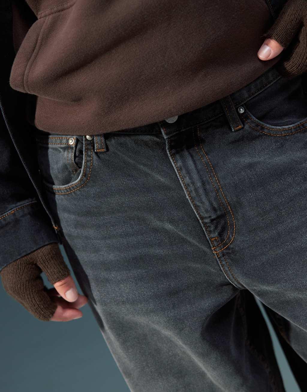 ASOS DESIGN baggy jeans in washed black Product Image
