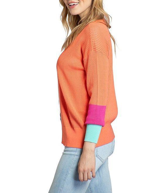 APNY Color Block Long Sleeve Open Front Cardigan Product Image