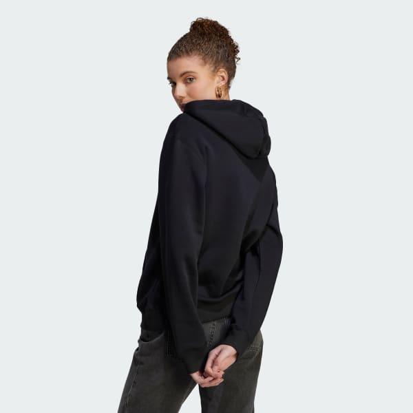 adidas Essentials Big Logo Regular Fleece Hoodie Sandy Pink XL Womens Product Image