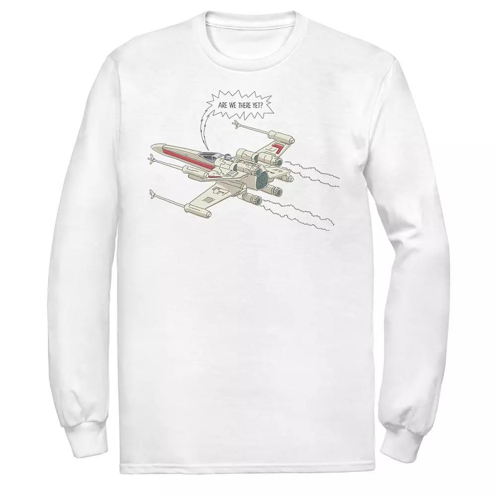 Men's Star Wars X-Wing Are We There Yet Tee, Size: Large, White Product Image