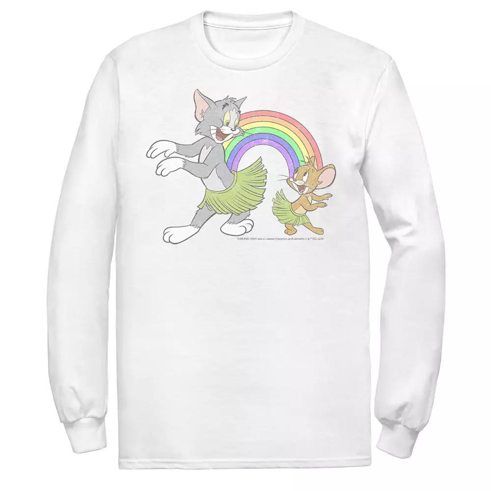 Men's Tom & Jerry Aloha Tee, Size: Medium, White Product Image