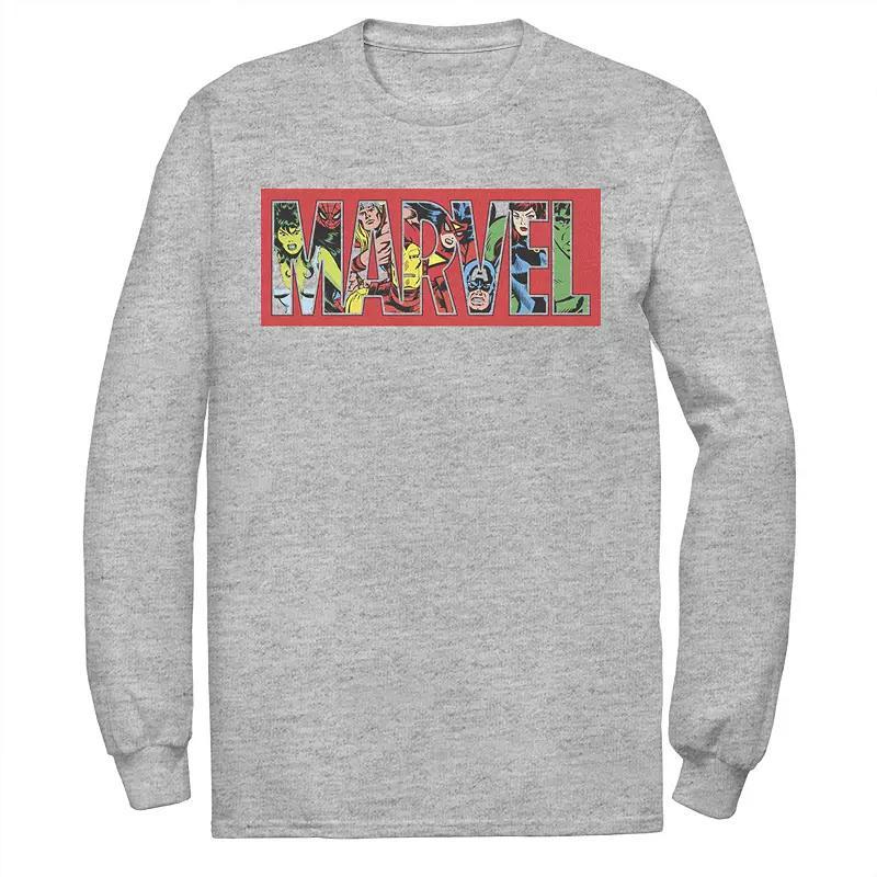 Men's Marvel Character Logo Graphic Tee, Size: XXL, Athletic Grey Product Image