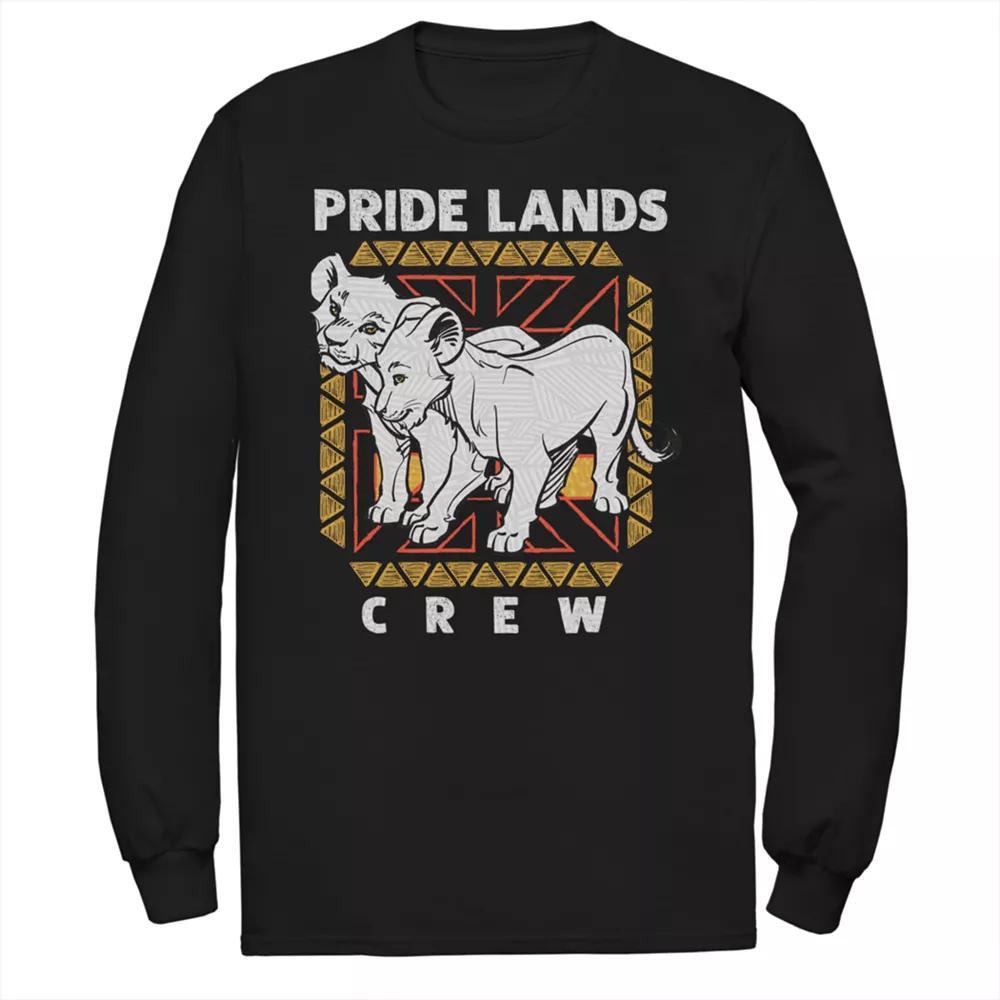 Disney's The Lion King Men's Simba & Nala Pride Lands Crew Long Sleeve Graphic Tee, Size: Large, Black Product Image