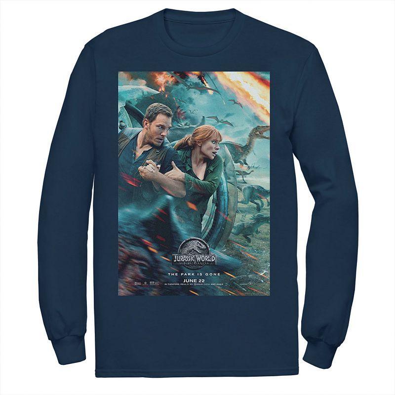 Men's Jurassic World 2 Owen Claire Movie Poster Tee, Size: Large, Black Product Image