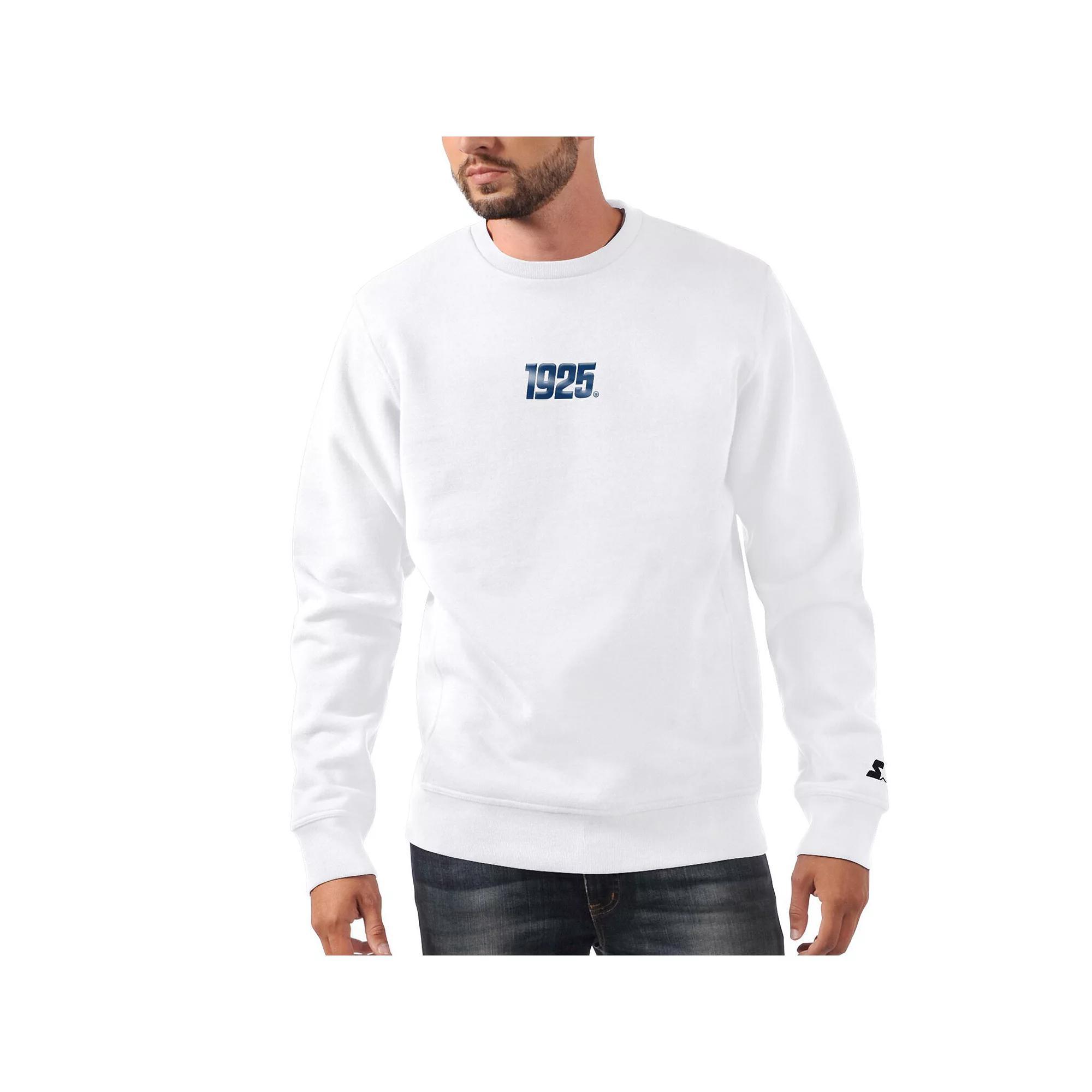 Men's Starter White New York Giants 1925 Collection Long Sleeve Pullover Sweatshirt, Size: 2XL Product Image